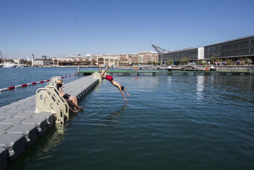 Nueva zona de baño en la Marina de València