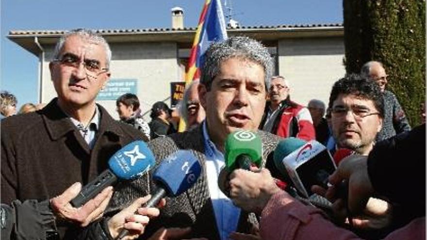 El conseller de Presidència i portaveu del Govern, Francesc Homs, ahir, a Avià.