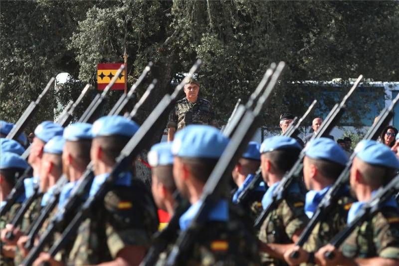 Imágenes de la despedida de la Brigada en Cerro Muriano antes de partir al Líbano