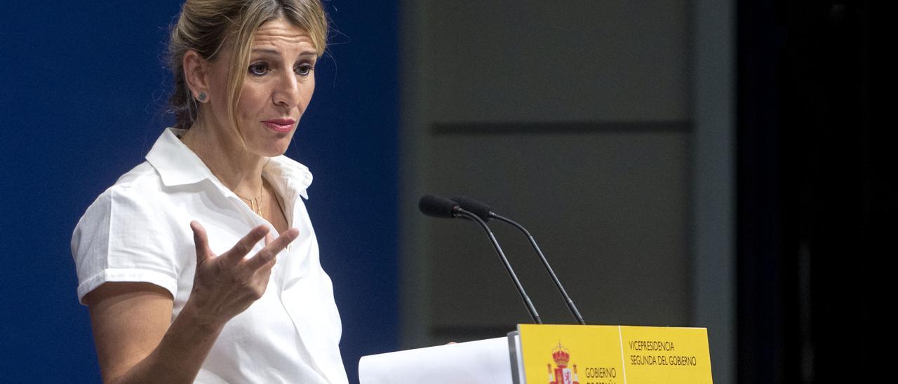 La vicepresidenta segunda y ministra de Trabajo y Economía Social, Yolanda Díaz.