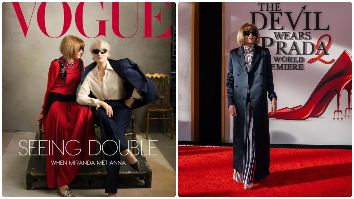 Anna Wintour y Meryl Streep, por fin juntas en la portada de la revista, y en la 'premiere' mundial en Nueva York.