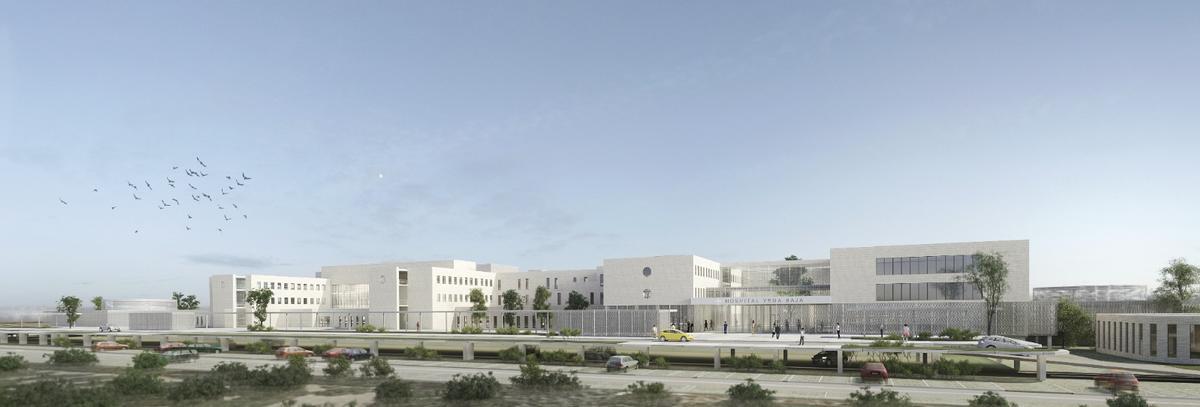Recreación del hospital tras las obras
