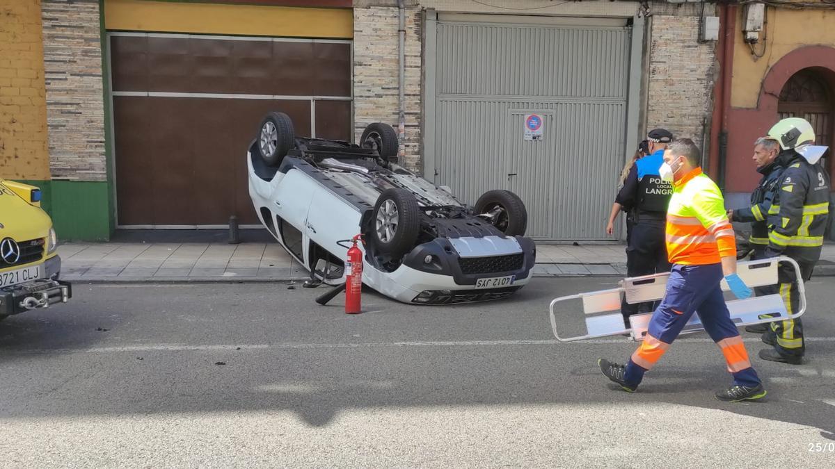 El vehículo accidentado.