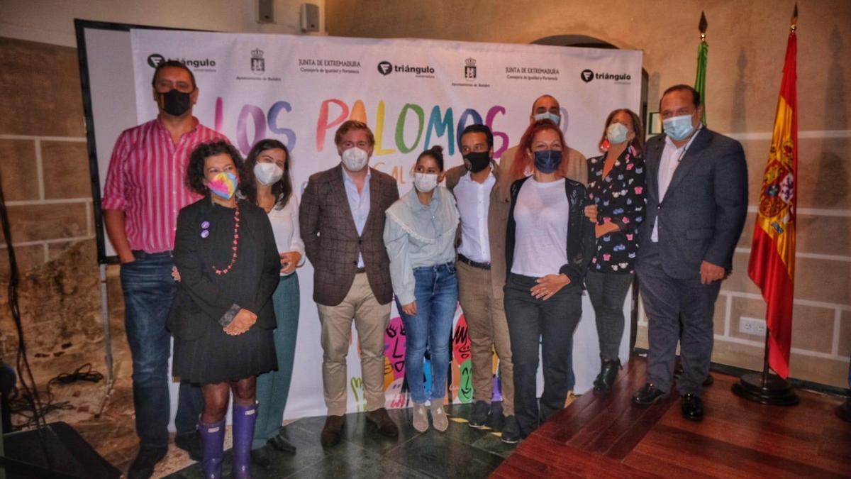 Foto de familia en la presentación del programa de Los Palomos 2021, esta mañana en las Casas Consistoriales.