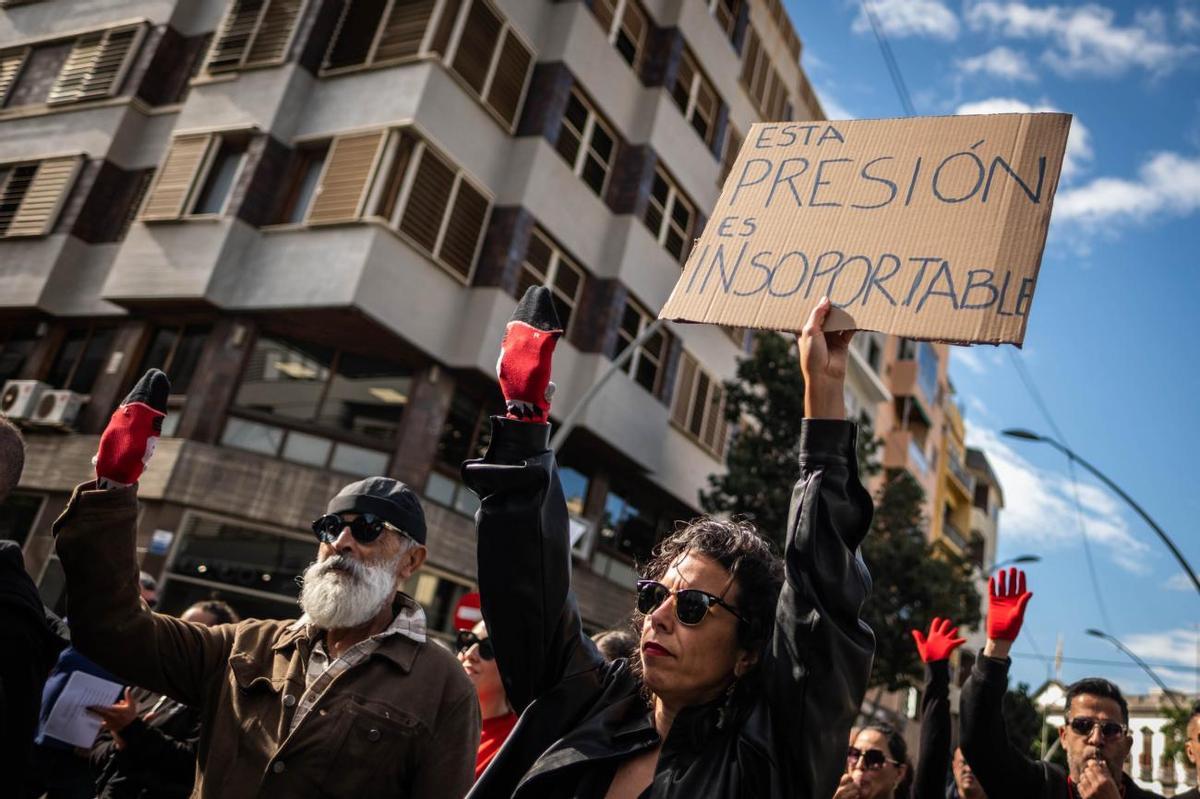 Manifestación de autónomos en Canarias