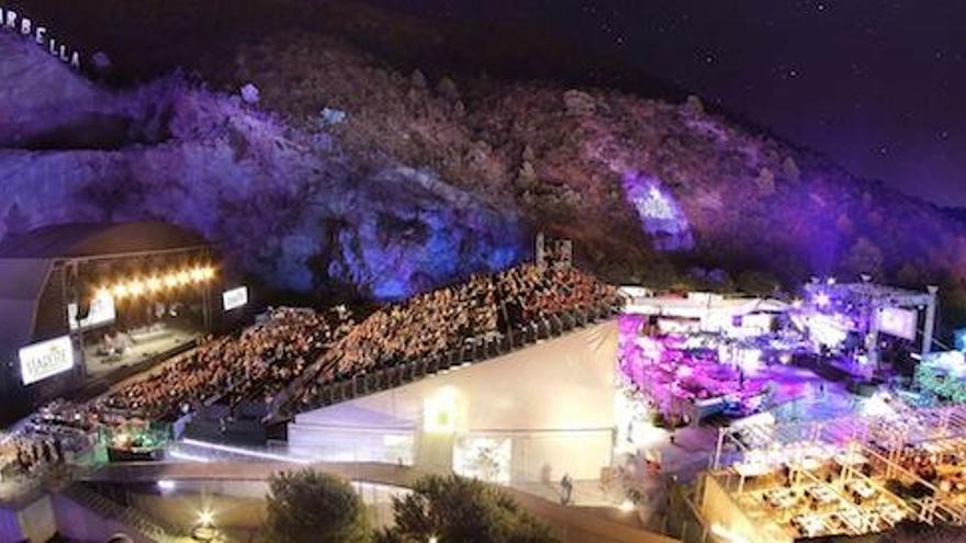 Imagen panorámica de la cantera de Nagüeles de Marbella, donde cada verano se  celebra el Festival Starlite.