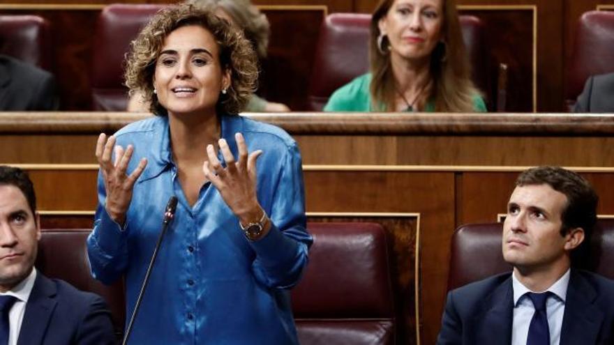 Montserrat a Calvo: &quot;Es absolutamente bochornoso que el puño amenazante de Torra sea la mano que mece la cuna en Moncloa&quot;