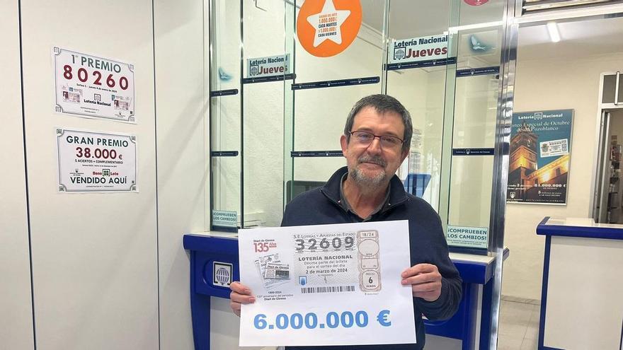 El primer premio de la Lotería Nacional toca íntegro en Pozoblanco: 6 millones de euros