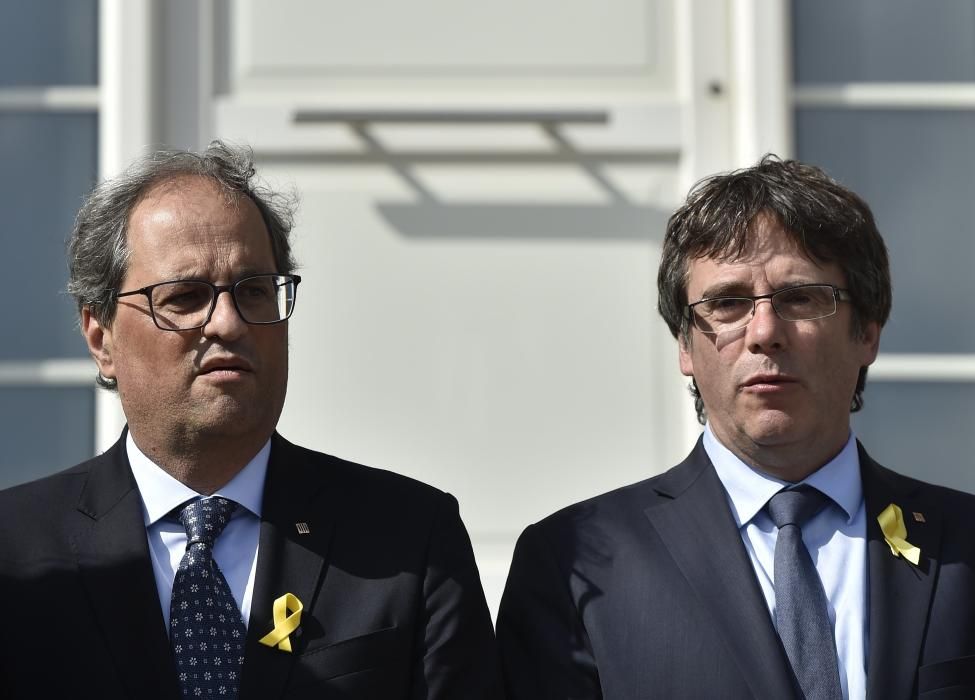 La llegada de Puigdemont a Bélgica, en imágenes.