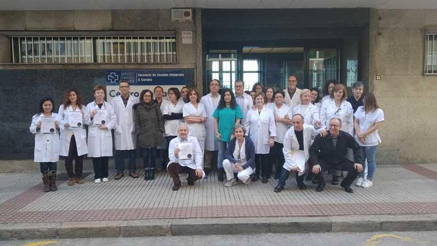 Paro de cinco minutos hoy en el centro de salud de San Xosé.