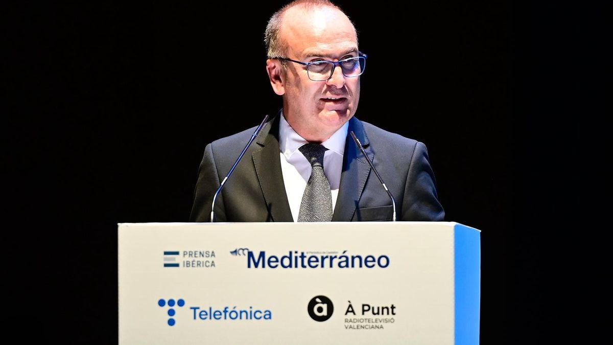 Ángel Báez, durante su intervención en la gala de Empresa del Año.