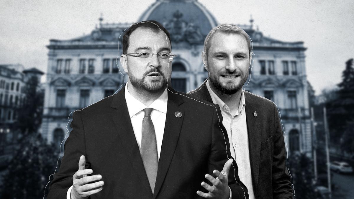 Adrián Barbón y Adrián Pumares