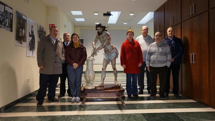 El Cristo Amarrado a la Columna de Jumilla regresa a casa por Navidad