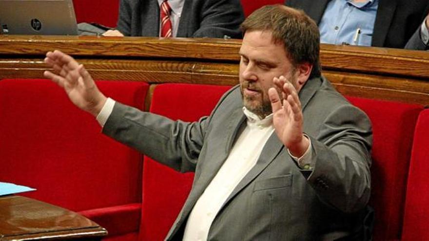 Oriol Junqueras ahir al Parlament