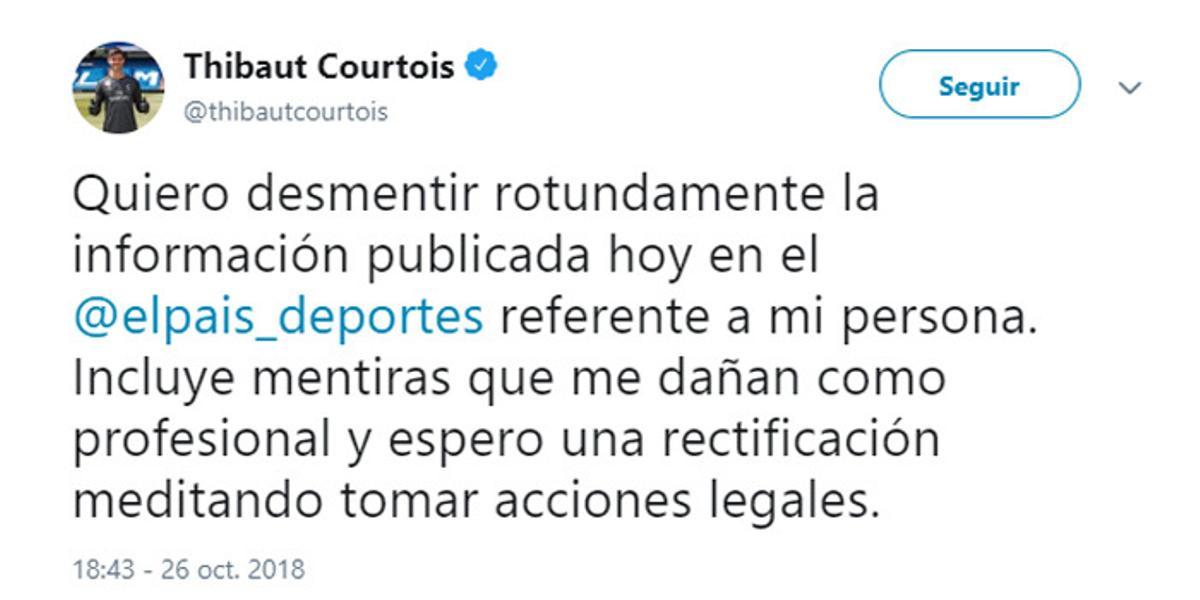 Courtois amenaza con denunciar a un periodista de El País