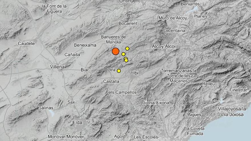 Registrado un terremoto de magnitud 3,7 en Banyeres de Mariola