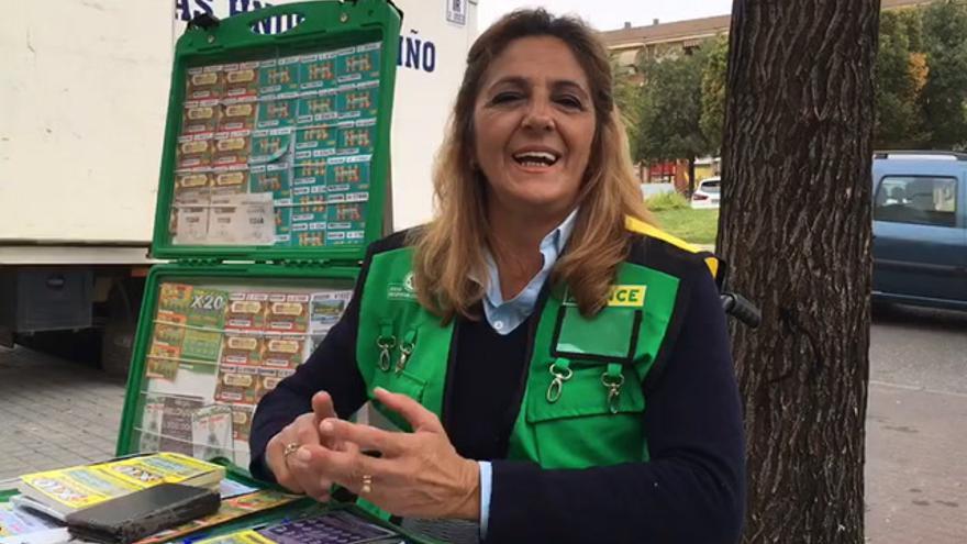 La vendedora de la ONCE Carmen Zafra reparte 1,6 millones en Parque Azahara