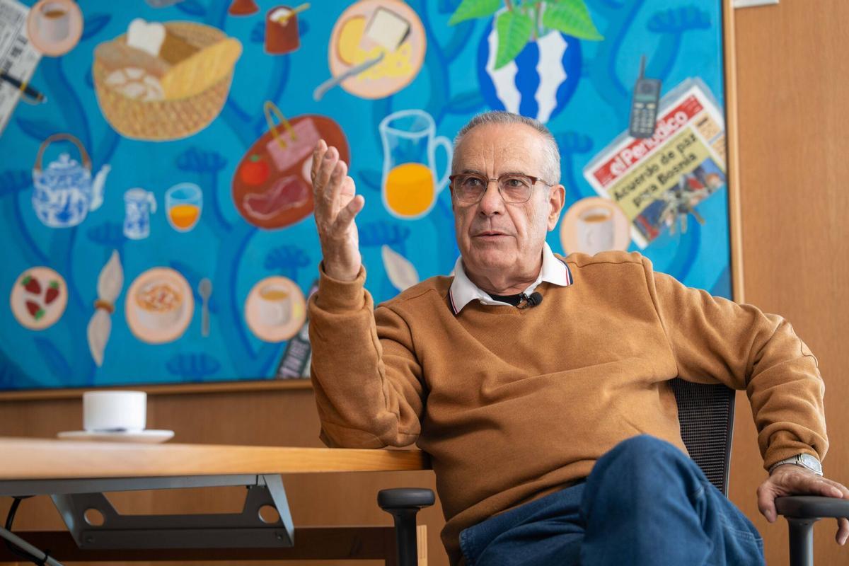 Celestino Corbacho, exalcalde de L'Hospitalet, durante la entrevista