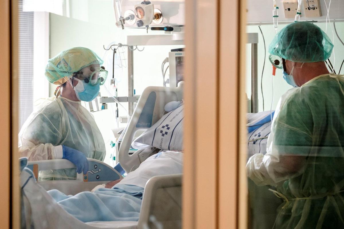 Personal sanitario en un hospital de Canarias.