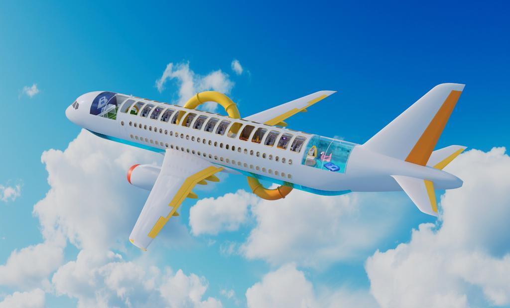 Este prototipo de avión es un edén para los más pequeños de la casa.