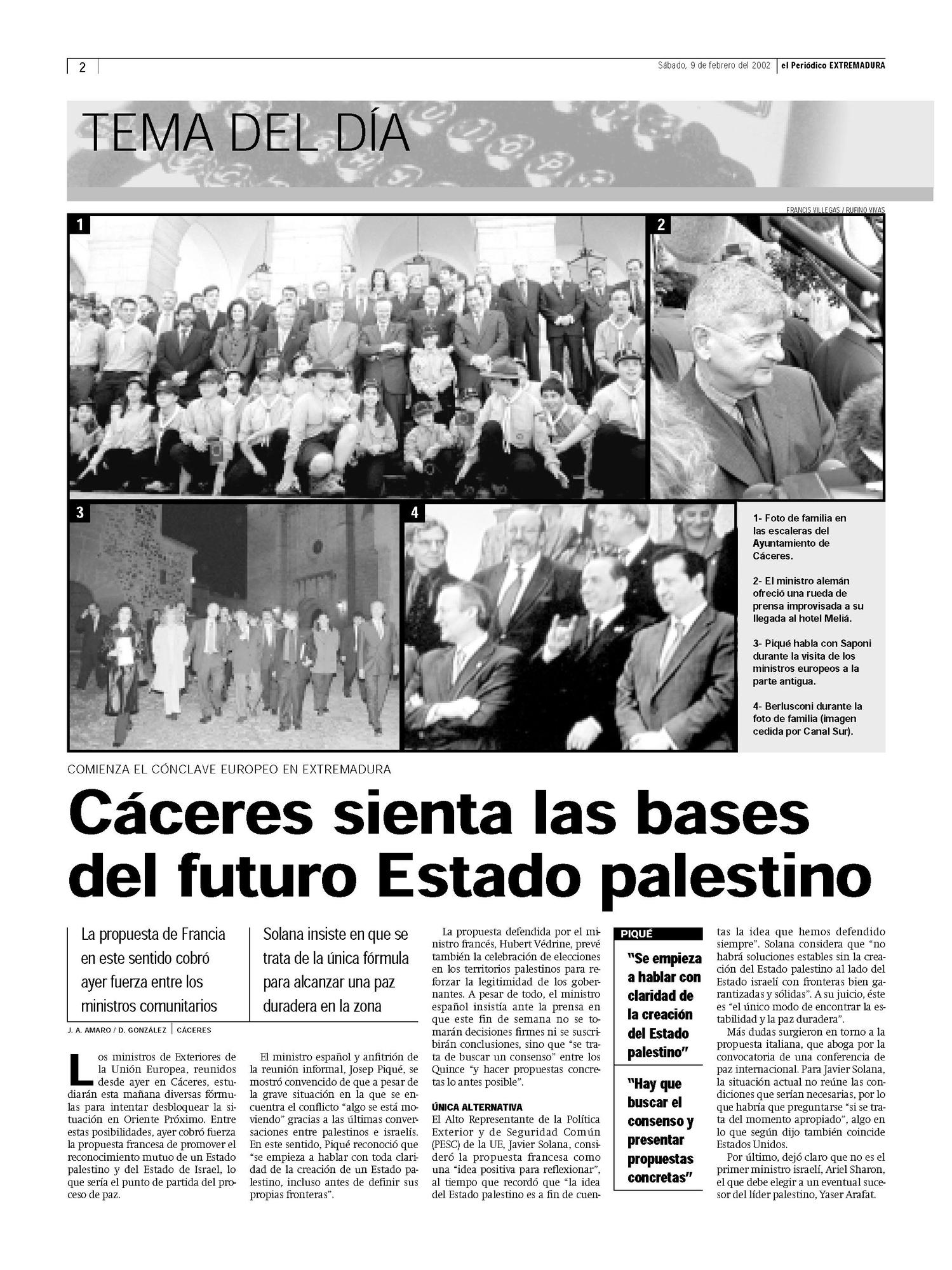 Hemeroteca: Berlusconi en Cáceres.