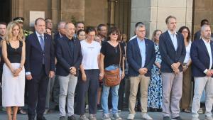 Minuto de silencio por el crimen de Carles Vilajosana en Manresa