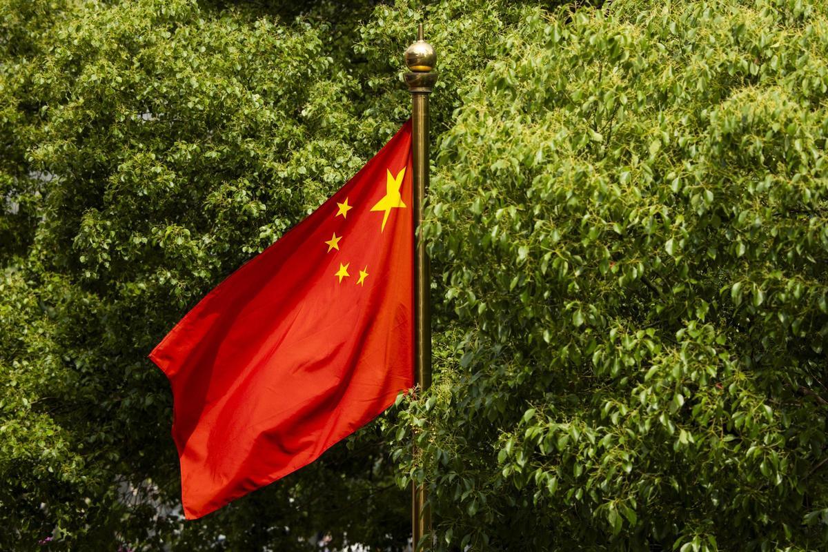 Imagen de archivo de una bandera de China.
