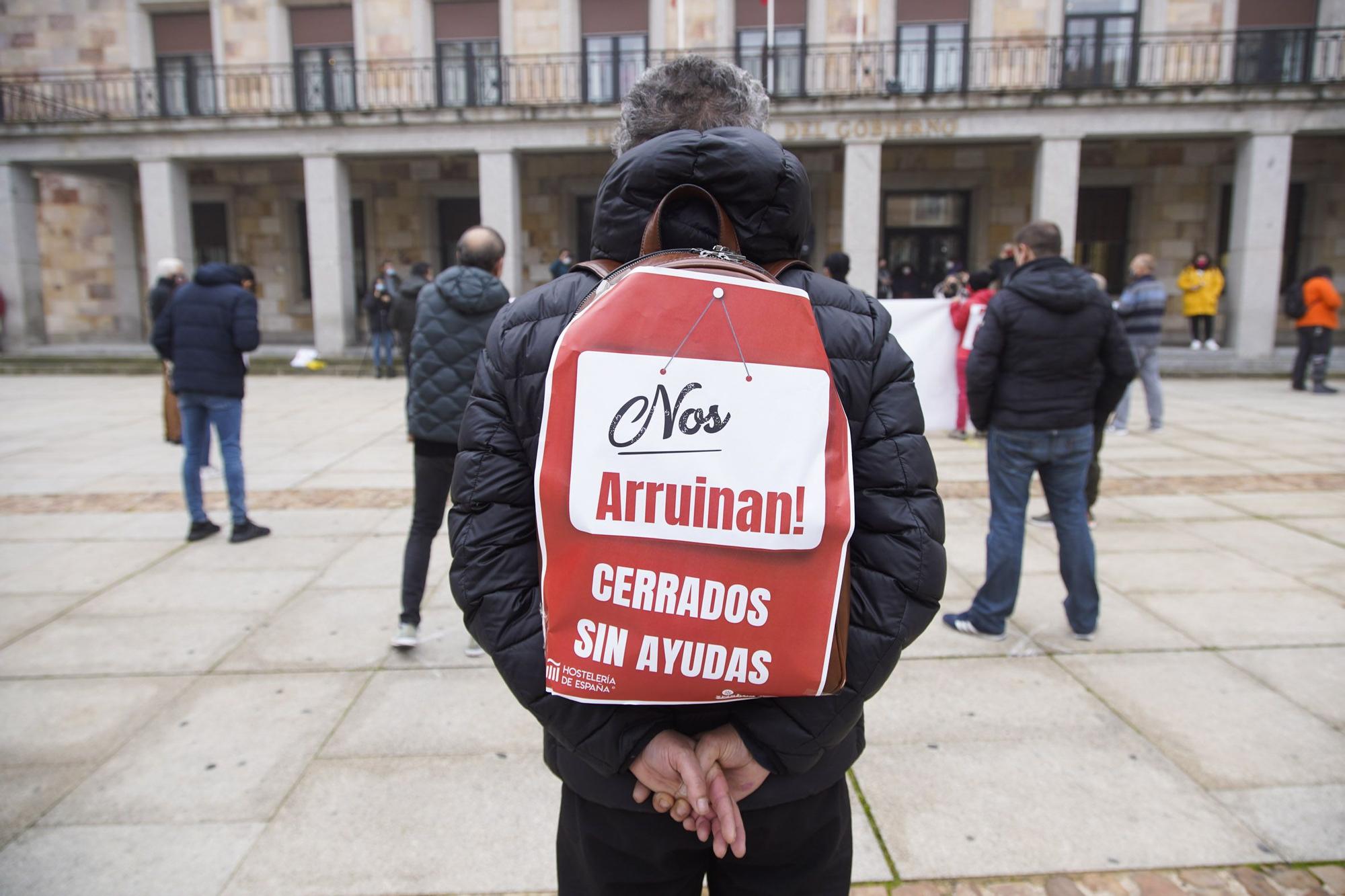 GALERÍA | La concentración de la hostelería en Zamora, en imágenes.