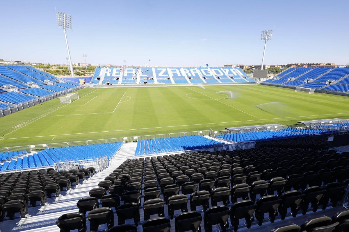 El Ibercaja Estadio del Real Zaragoza, nada más concluir su construcción en tiempo récord.