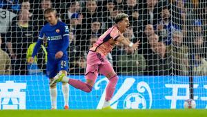 Mateo Joseph, en la celebración del gol al Chelsea