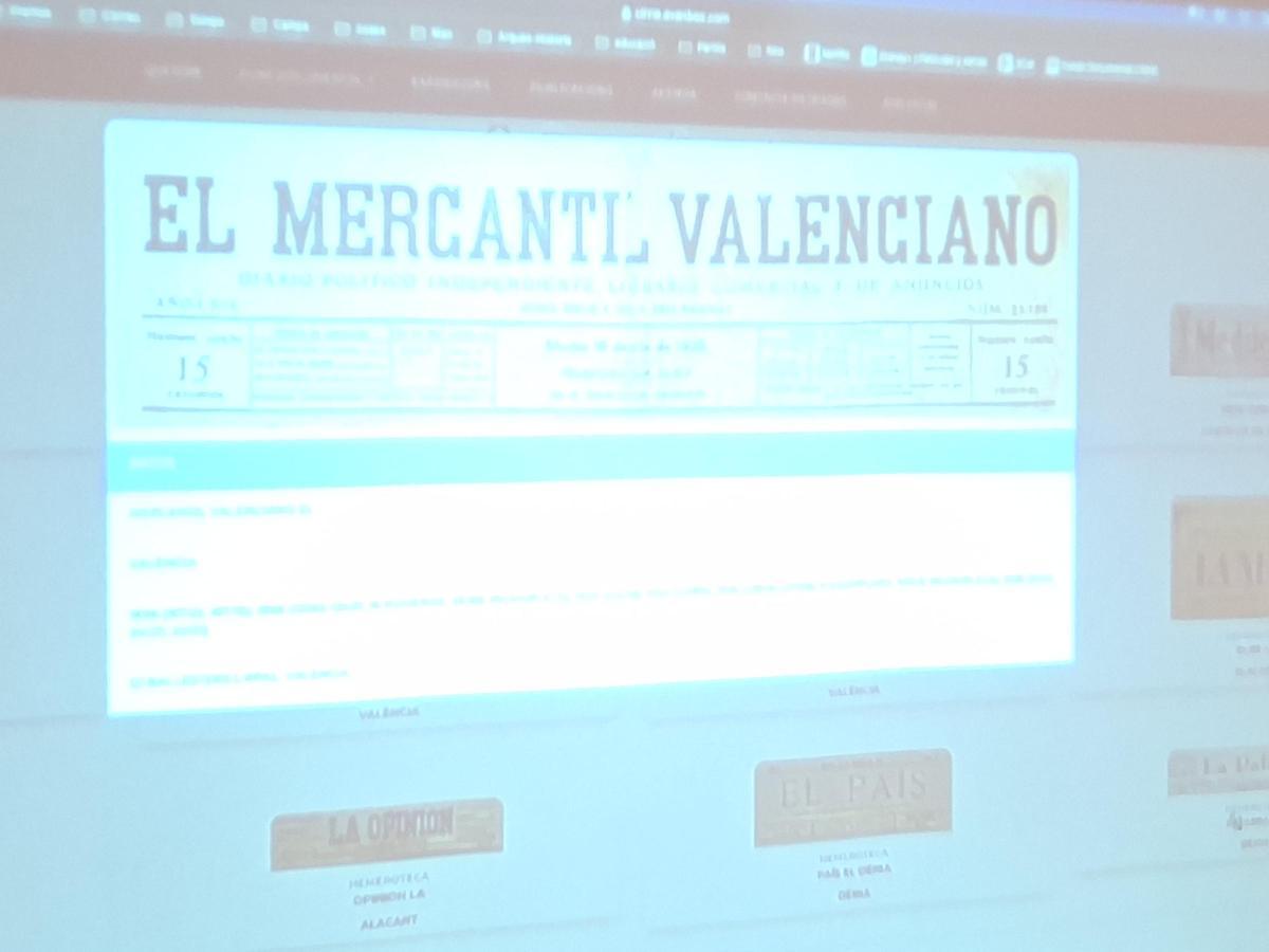 "El Mercantil Valenciano", diario fundado en 1872 y que es el actual Levante-EMV