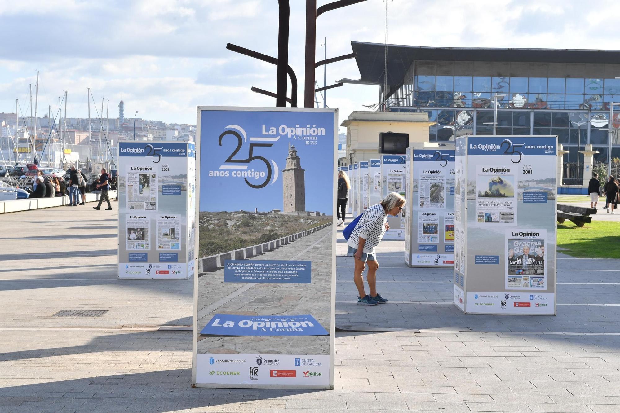 Inauguración de la exposición que conmemora los 25 años de LA OPINIÓN A CORUÑA