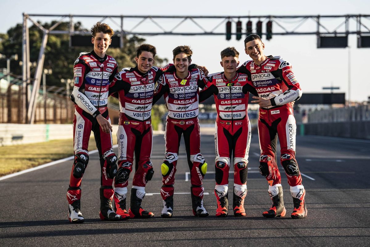 Los cinco pilotos del Aspar Junior Team