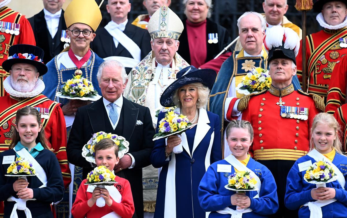 Príncipe Carlos de Inglaterra. Servicio religioso por el Jueves Santo en el castillo de Windsor 2022