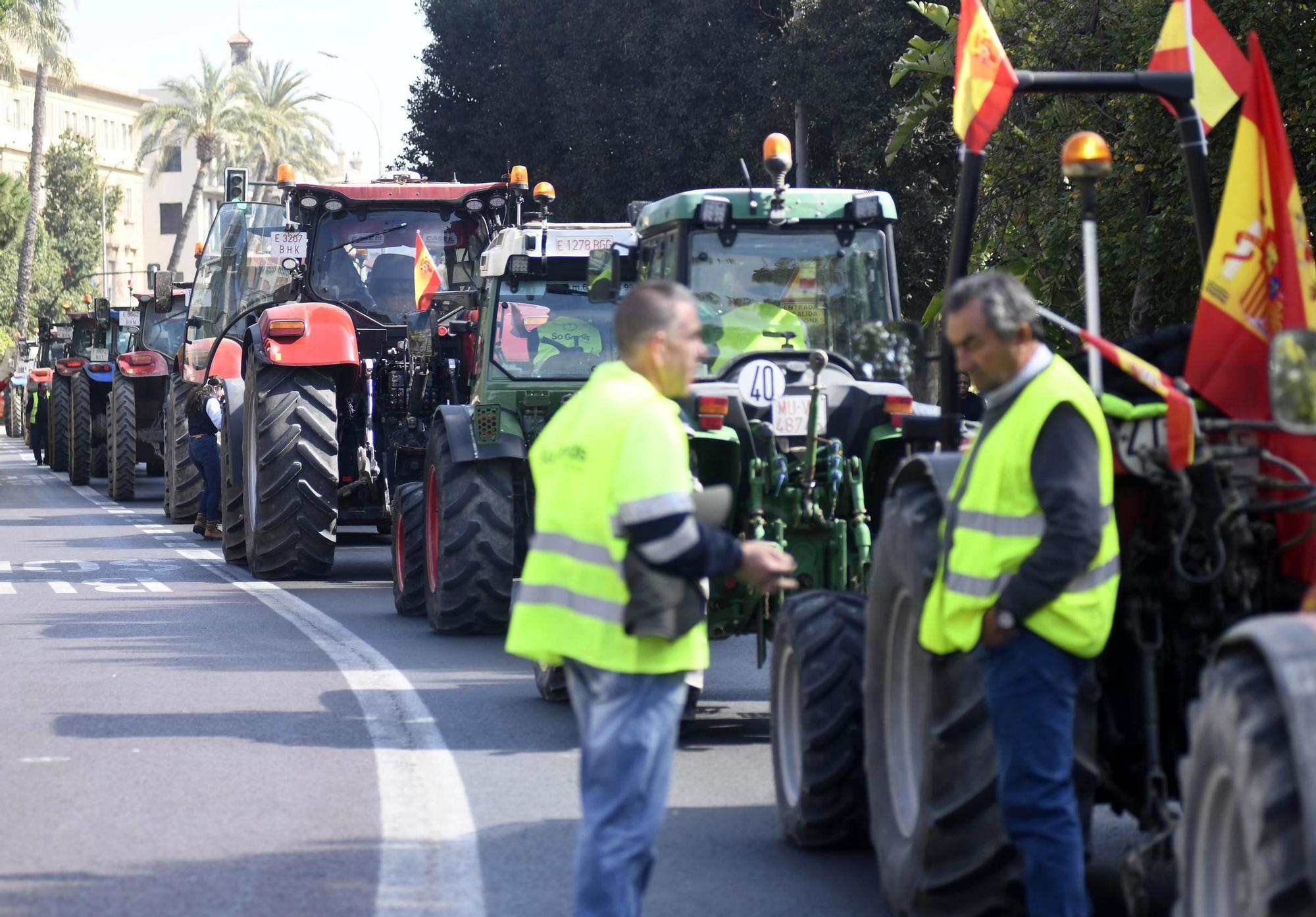 FOTOS: Las protestas de los agricultores murcianos el 21F, en imágenes