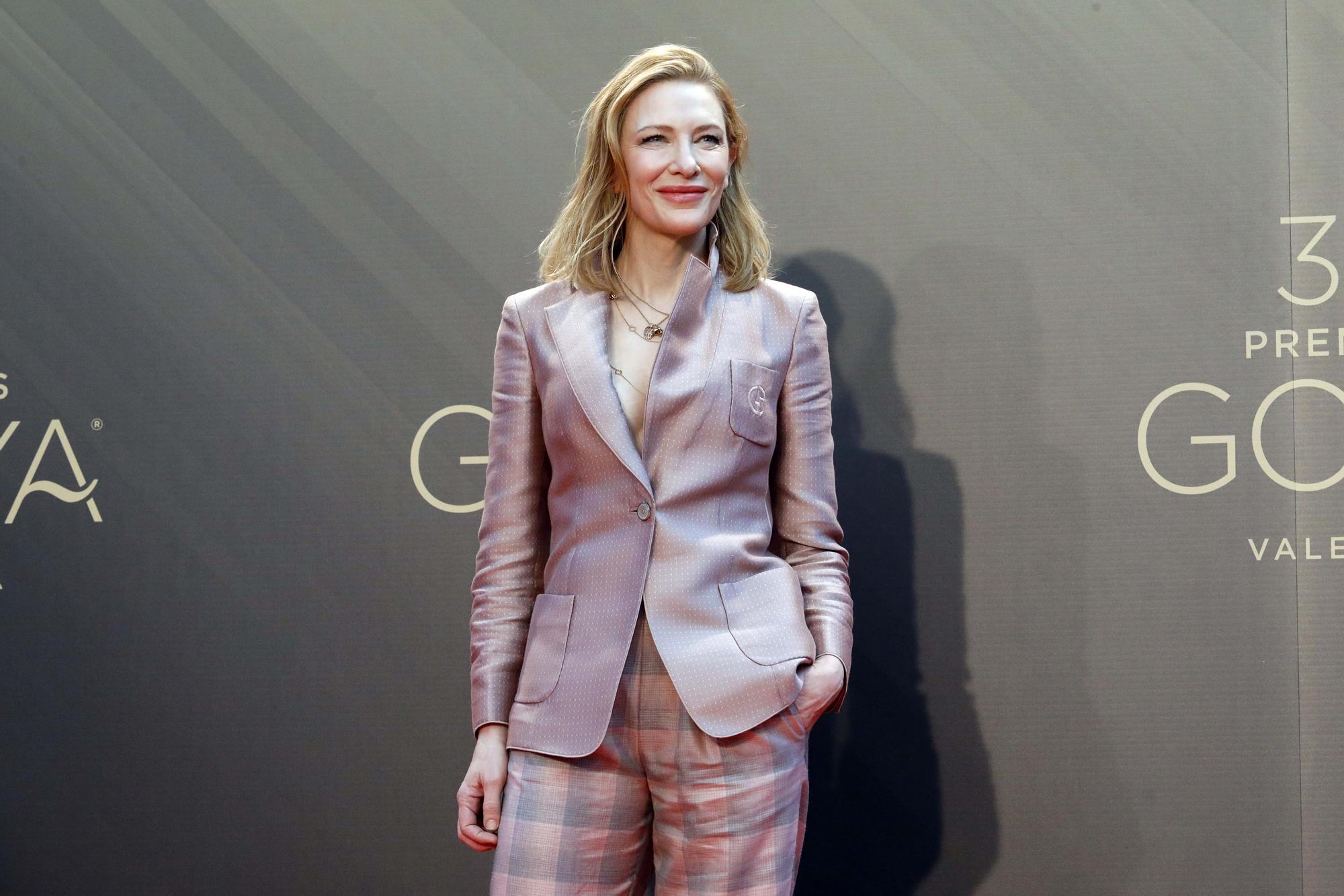 La actriz australiana Cate Blanchett, premio internacional de los Goya, en el Palau de les Arts