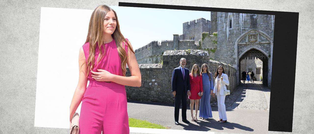 La Infanta Sofía. En la foto, los Reyes y sus hijas, en la graduación en Gales de la Princesa Leonor, el pasado mes de mayo. | Casa Real