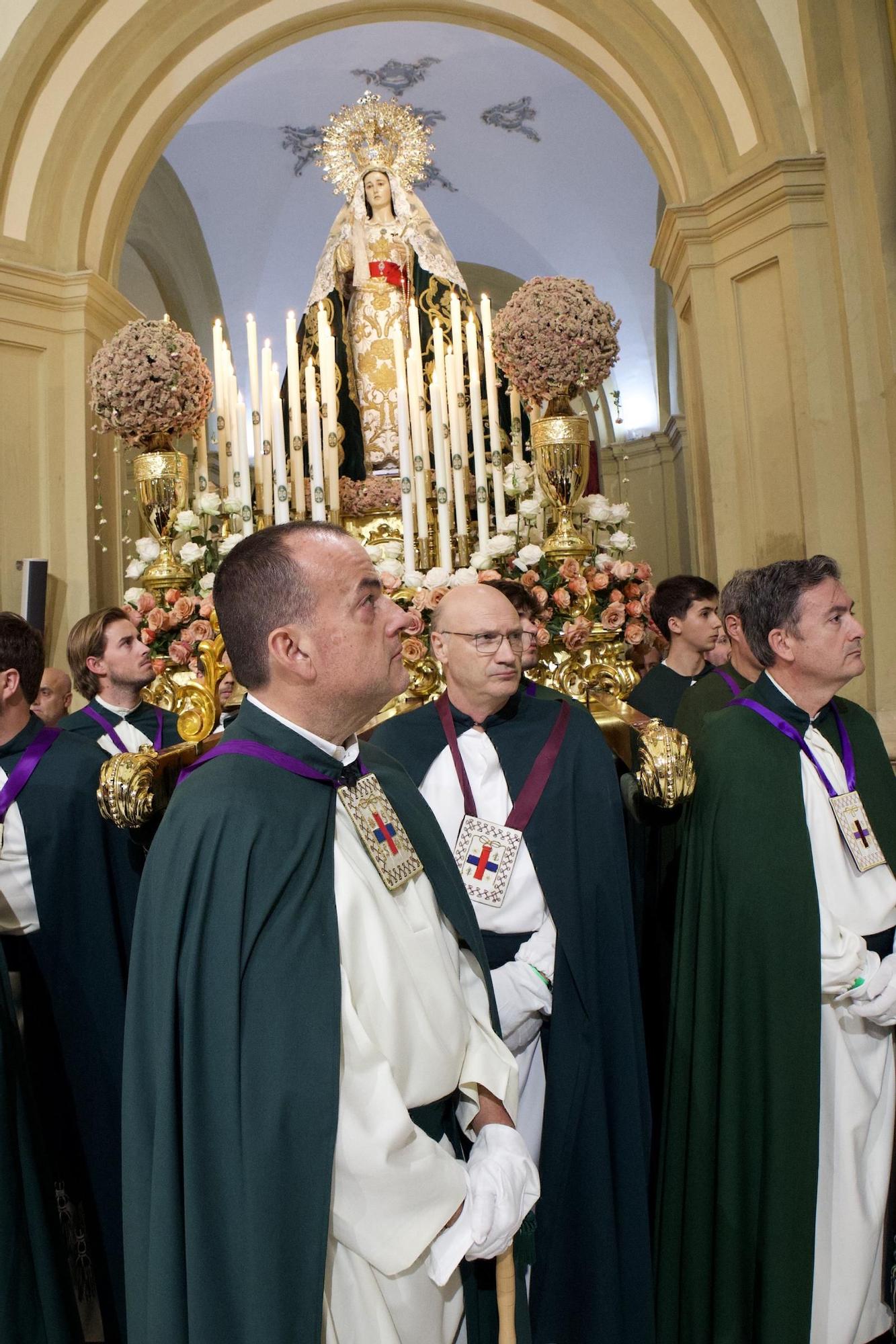 Así 'procesionó' la Hermandad del Rescate dentro de San Juan Evangelista de Murcia