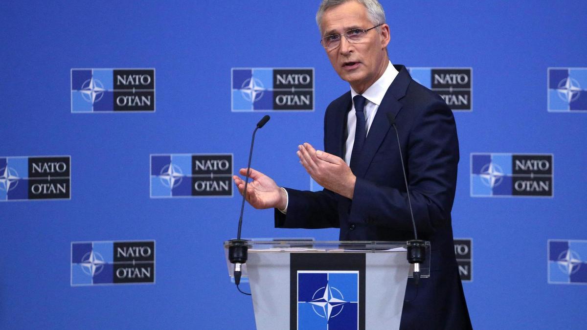 El secretario general de la OTAN, Jens Stoltenberg, en una rueda de prensa.