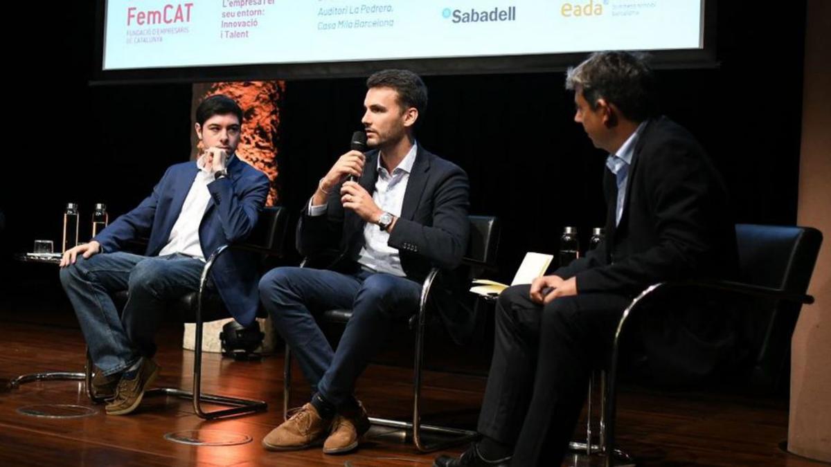 Pau Vila, Francesc Julià i Eloi Planes durant la taula rodona | FEMCAT