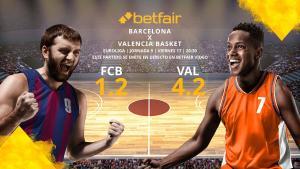 FC Barcelona vs. Valencia Basket: horario, TV, estadísticas, clasificación y pronósticos