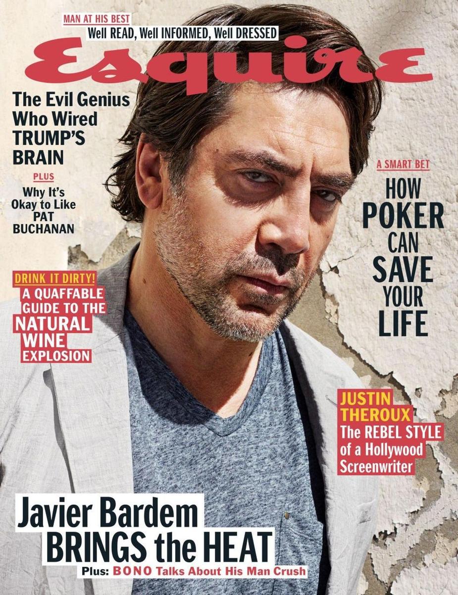 Javier Bardem en la portada de la revista Esquire