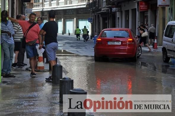 Inundación en el centro de Murcia