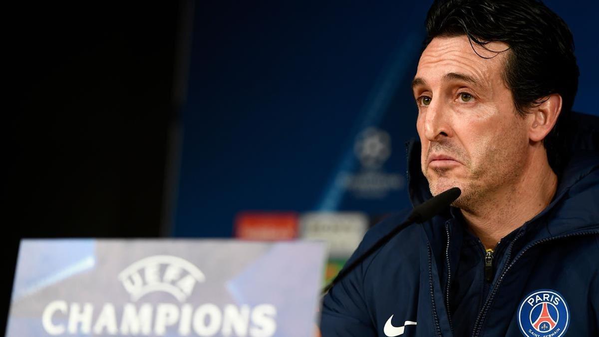 Unai Emery, en la rueda de prensa previa al Real Madrid-PSG.