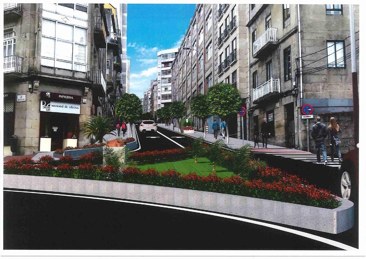 Infografía del proyecto de humanización de la calle Taboada Leal