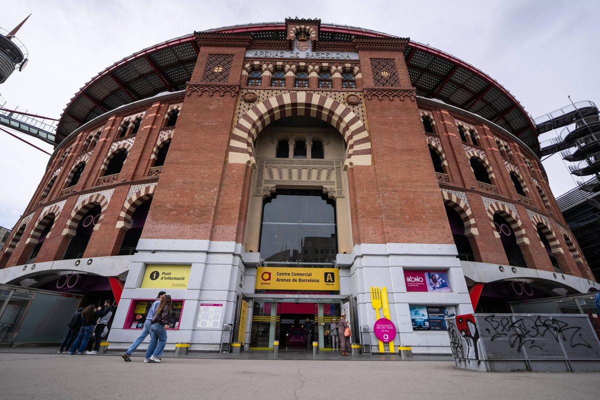 Exterior del centro comercial Arenas Barcelona, esta semana.