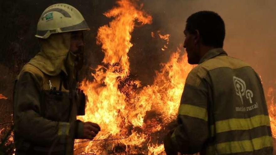 Incendio registrado en octubre en Lobios (Ourense). // Jesús Regal