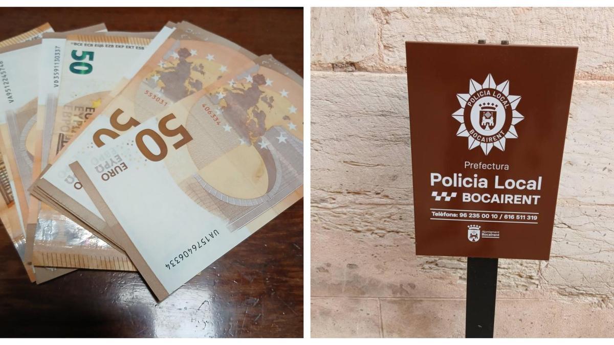 Se encuentra 600 euros en un cajero de Bocairent... y los entrega a la Policía Local