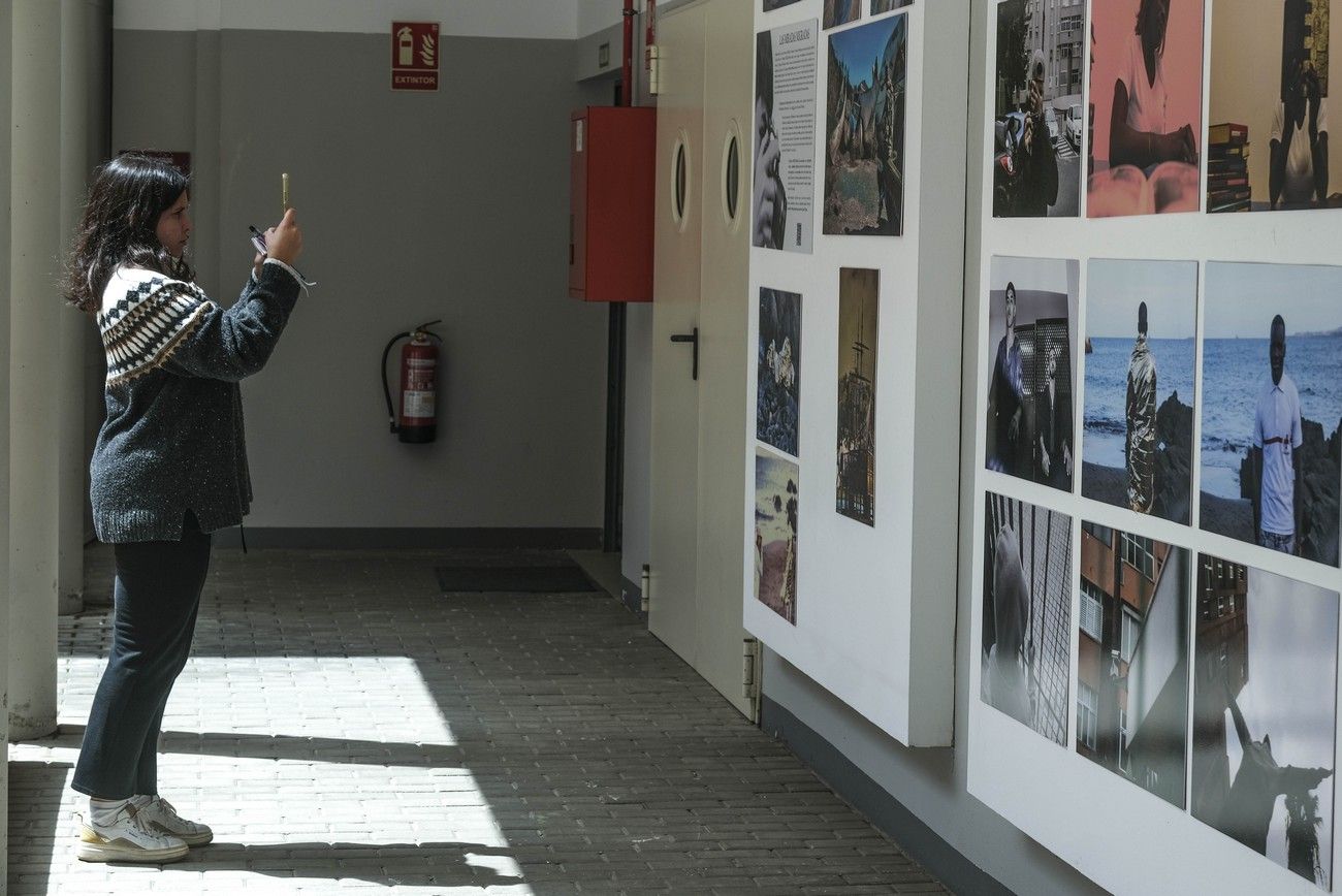 Exposición de fotos en el barrio de Schamann, en Las Palmas de Gran Canaria