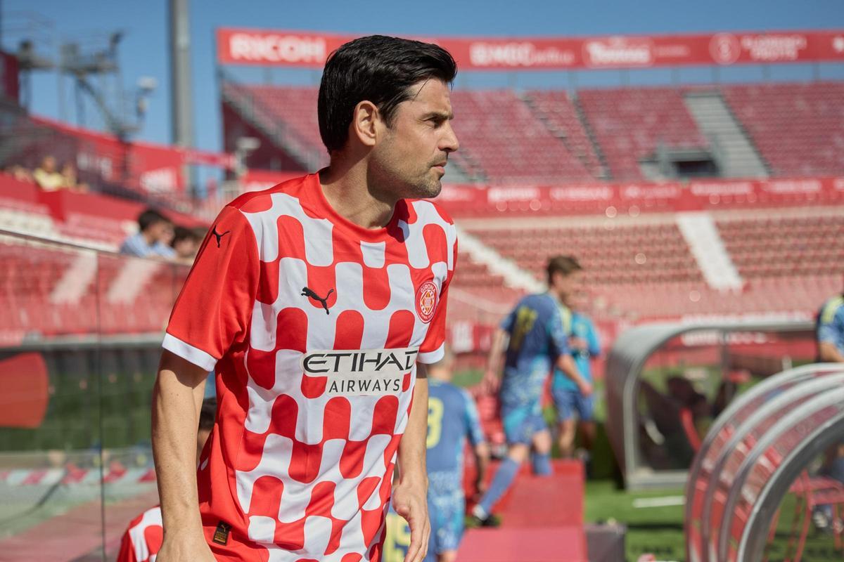 Albert Dorca, durant el partit del Girona Legends de fa una setmana.